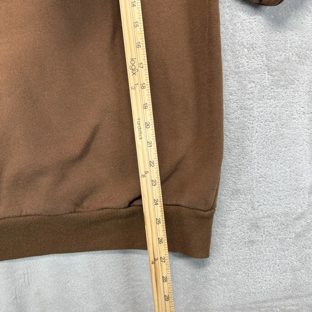 PacSun Sweatshirt Men's Medium Hoodie Brown Smiley Yin Yang One Love Streetwear‎ - Picture 7 of 9
